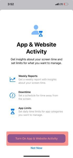 Turn on Apps & Web Activity