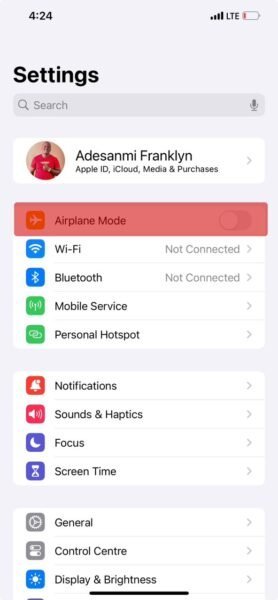 Turn on AirPlane mode on your iPhone