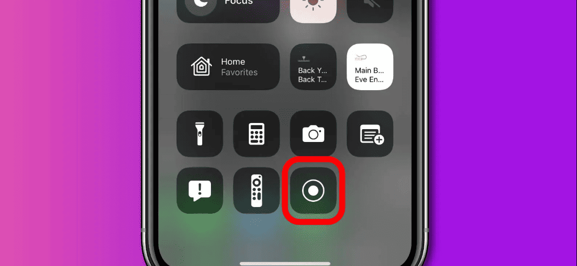 How to Add Screen Record on iPhone Control Centre